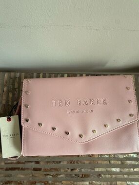 Ted Baker Studeli heart-studded envelope clutch bag